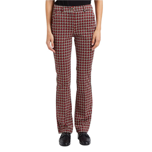 Pantalone Donna a quadri fondo largo Rosso Liu Jo- Francavilla Moda